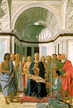  Humanismus Werke - Madonna und Kind mit Heiligen Italienischen Renaissance Humanismus Piero della Francesca